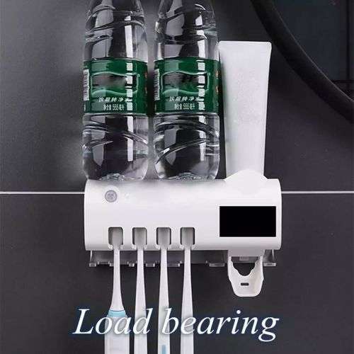 Sterilizing Toothbrush Holder & Toothpaste Dispenser
