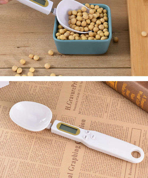 Electronic LCD Digital Spoon Weight Scale Gram Kitchen Spoon Scales