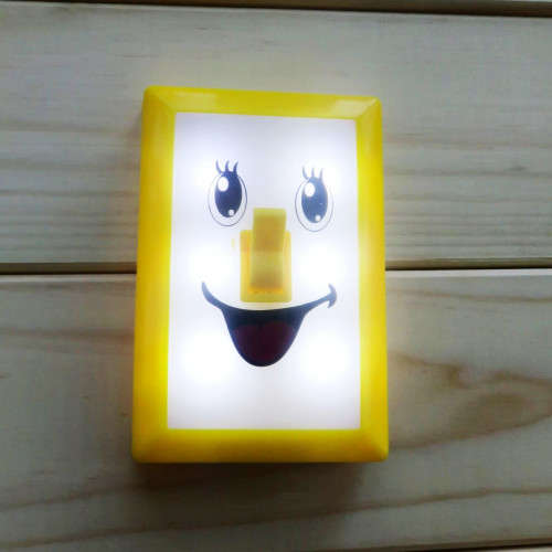 LED Wall Night Light Emoji Funny Face Light Switch Emergency Light