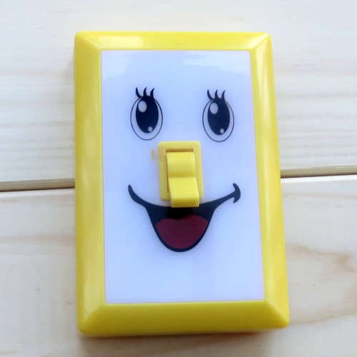 LED Wall Night Light Emoji Funny Face Light Switch Emergency Light