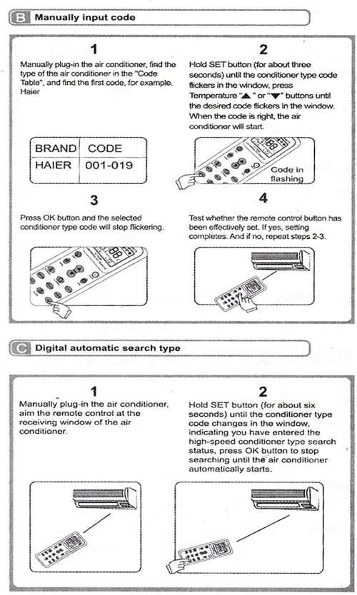Universal Low Power Consumption Air Condition Remote LCD A/C Remote Control Controller