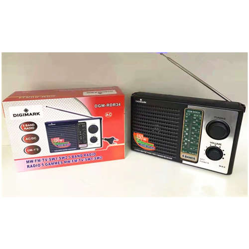 Portable FM/AM/SW1-2 Multi-Band Pointer Type Hand-Tuned Radio