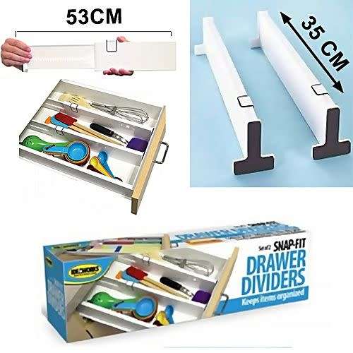 Snap Fit Drawer Dividers Set Of 2