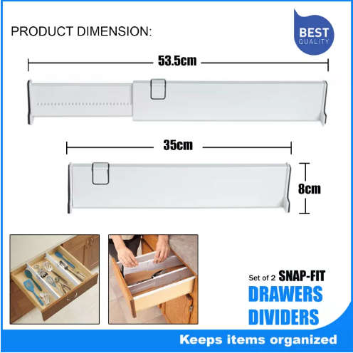 Snap Fit Drawer Dividers Ses Of 2