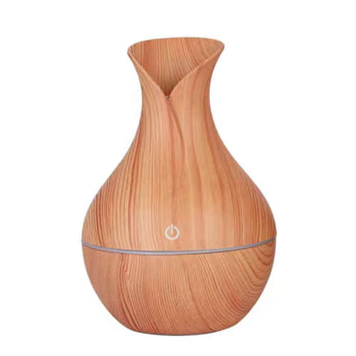 Humidifier LED Ultrasonic Humidifier Vase LED Lights Wood Grain