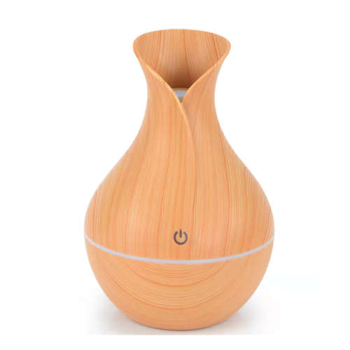 Humidifier LED Ultrasonic Humidifier Vase LED Lights Wood Grain