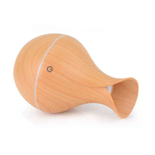 Humidifier LED Ultrasonic Humidifier Vase LED Lights Wood Grain