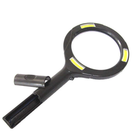 Handle Frame With 3 COB Lights For Elderly Reading 3 X Magnifying Glass