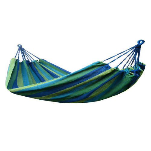 Portable Hammock Outdoor Hammock Garden Sports Home Travel Camping Swing Canvas Stripe Hang Bed