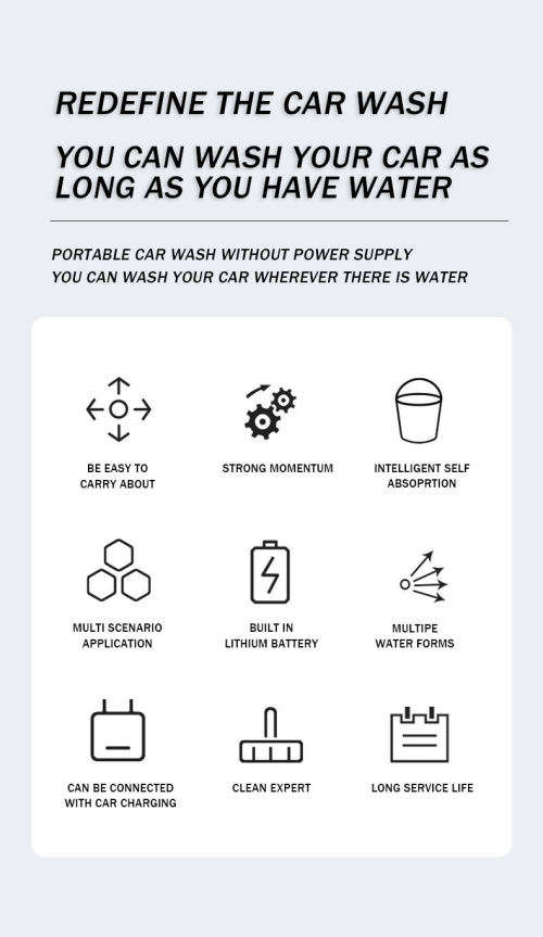 Car Cleaning Gun Wash Portable Car Wash Equipment Electric Pressure Wash