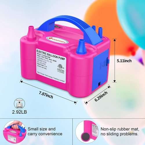 Portable Dual Nozzle110V 600W Electric Balloon Blower Pump Electric Balloon Inflator