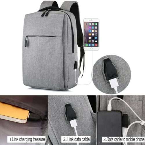 Laptop Backpack School Bag With External USB Charging Slot Design