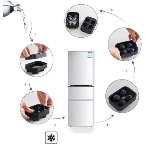 3D Ice Cube Mold Tray Flexible Silicone Ice Cubes