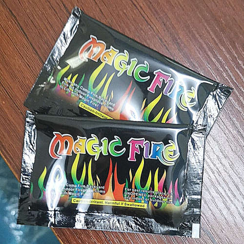 Magic Fire Colorful Flames Powder Bonfire Sachets Trick Outdoor Camping Hiking Survival Tools