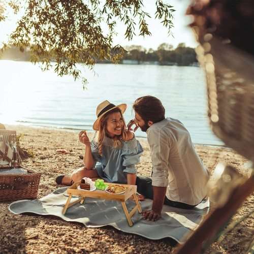 Bamboo Bed Tray Table With Foldable Legs Breakfast Tray for Sofa
