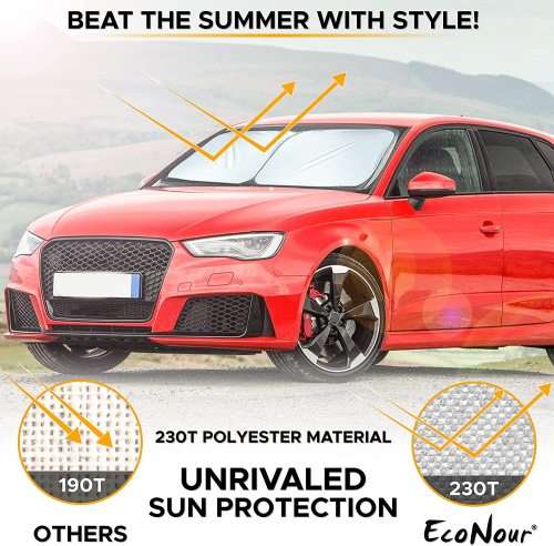 2PCS Front Window Shield Square Silver Sun Shade 68 X 78CM