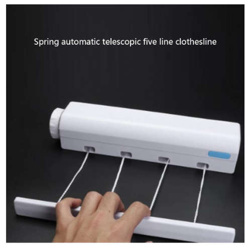 Foldable Indoor Hanger Hanging Rope Wall Towel Rack Clothesline