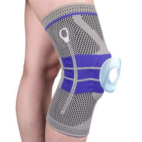 Silicone Spring Knee Brace Sport Support Strong Meniscus Compression Protection