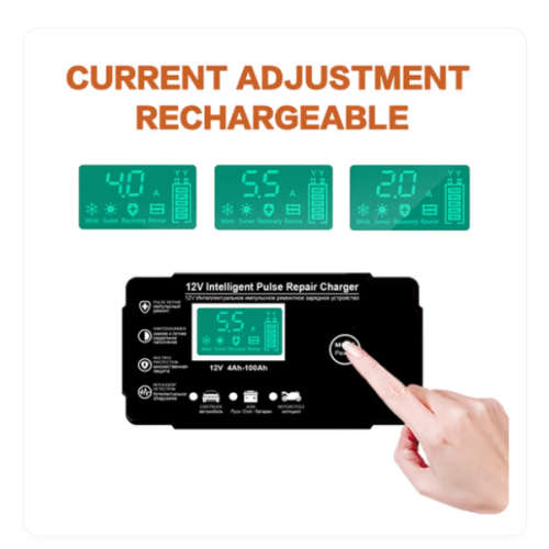 Auto Battery Pulse Repair Charger Intelligent 12V 6A