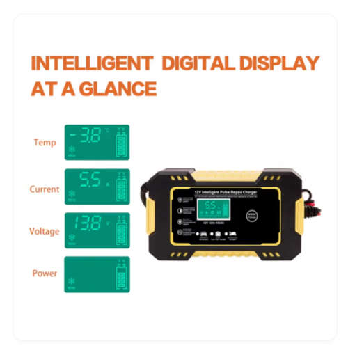 Auto Battery Pulse Repair Charger Intelligent 12V 6A