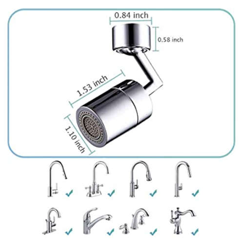 Splash Proof Filter Faucet 720 Swivel Outlet Faucet Kitchen Bathroom Sink