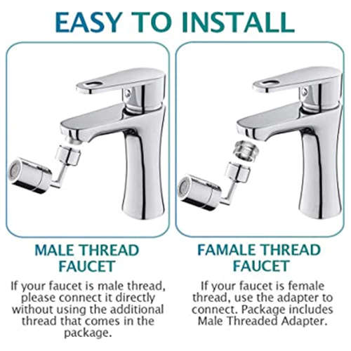 Splash Proof Filter Faucet 720 Swivel Outlet Faucet Kitchen Bathroom Sink