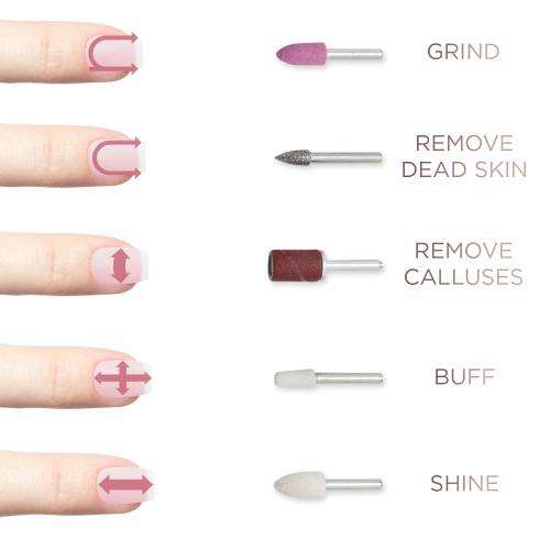 Electric Nail File Professional Manicure Pedicure Kit with Stand 5in1