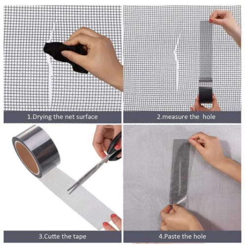 Window Screen Repair Tape Strong Glue Window Repair Tape Insect-Proof Fly Door Mosquito Net