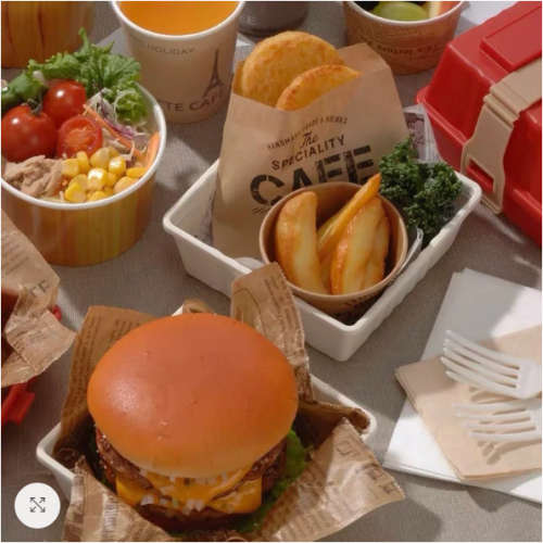 Square Burger Box Bento Lunch Box