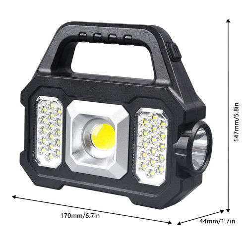 LED Solar WorkLight USB Rechargeable Portable Camping Lamp