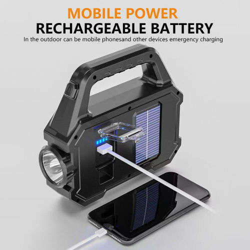 LED Solar WorkLight USB Rechargeable Portable Camping Lamp