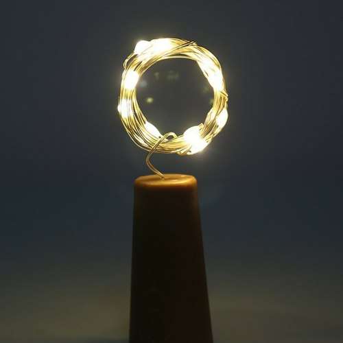 with Cork Copper Wire Colorful Fairy Lights 2M 20 LED Battery Powered Garland Wine Bottle Lights