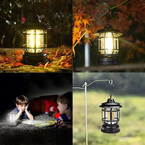 LED Rechargeable Lighting Retro Multifunctional Outdoor Camping Light Portable Strong Light