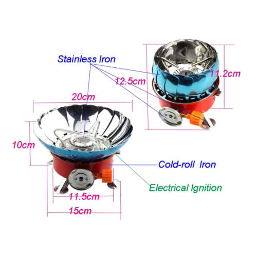 Small Volume Round Folding Camping Butane Gas Stove Burner