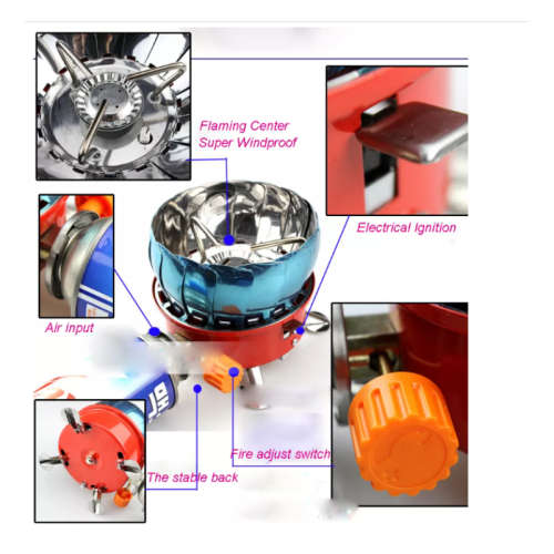 Small Volume Round Folding Camping Butane Gas Stove Burner