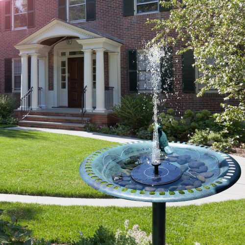 1.4W Solar Powered Bird Bath Fountain Pump Solar Panel Kit Water Pump Outdoor Watering Submersible