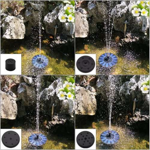1.4W Solar Powered Bird Bath Fountain Pump Solar Panel Kit Water Pump Outdoor Watering Submersible