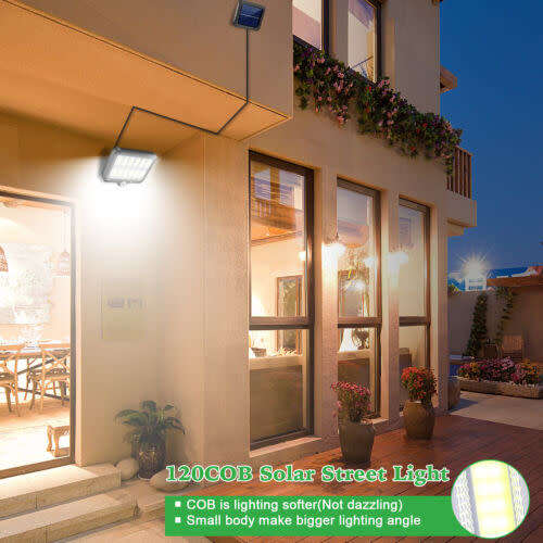 10 COB Solar Power PIR Motion Sensor Light Outdoor Security Garden Waterproof