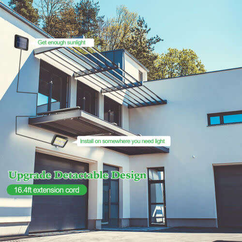 10 COB Solar Power PIR Motion Sensor Light Outdoor Security Garden Waterproof