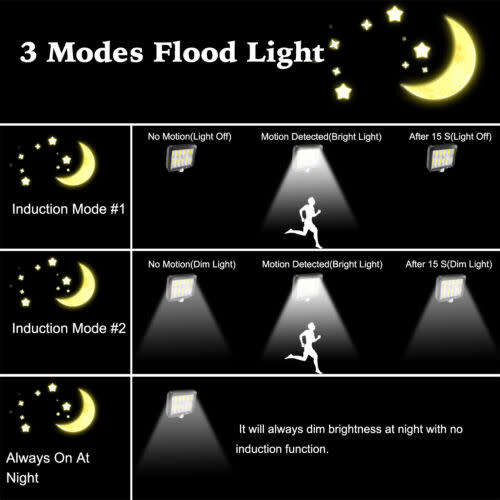 10 COB Solar Power PIR Motion Sensor Light Outdoor Security Garden Waterproof