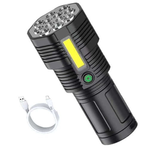 Torches 12 LED Lighting Flashlight USB Rechargeable Outdoor Side Light Flashlight