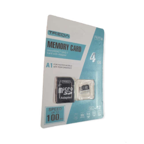 Treqa SD-12-4GB Micro SD Memory Card with SD Adapter
