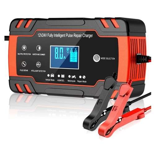 12V 8A - 24V 4A Smart Pulse Repair Battery Charger