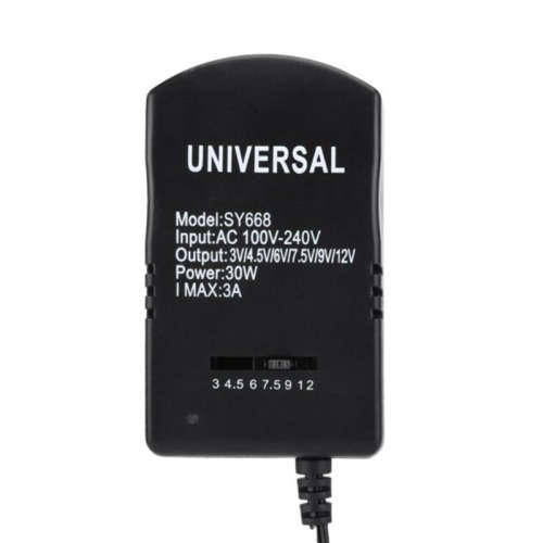 30W 3V-12V Adjustable Voltage Charging Power Adapter With 6 Connectors