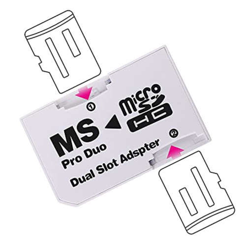 Micro SD to MS PRO Duo Dual Slot Card Adapter