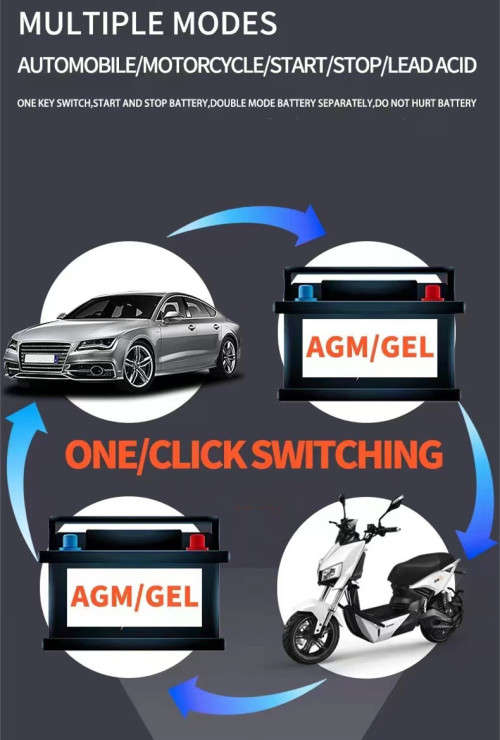 Car And Motorcycle Battery Charger 12V 10A / 24V 5A
