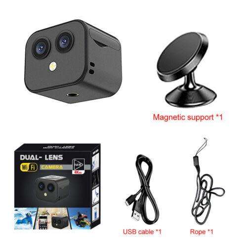 4K Dual Lens Wifi Camera Wireless 2-way Voice Security Camera IR Night Vision