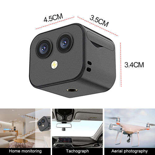 4K Dual Lens Wifi Camera Wireless 2-way Voice Security Camera IR Night Vision