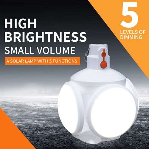 Solar Outdoor Emergency Light Camping Folding Football