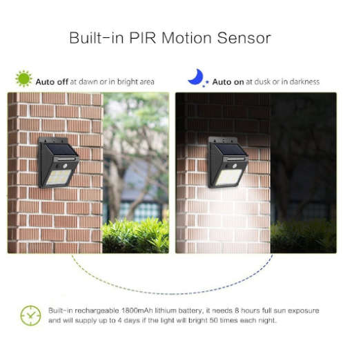 96 LED Solar Energy Induction Lamp With Motion Sensor